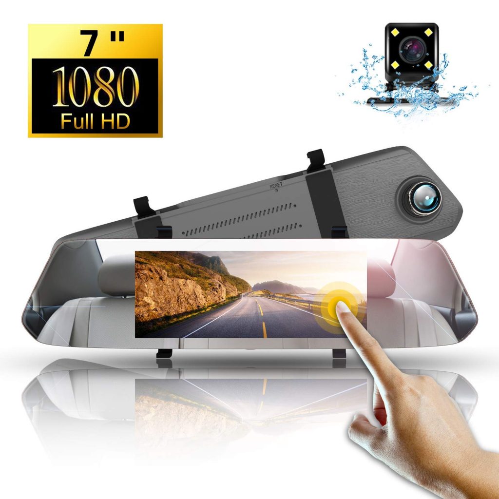 Telecamera Per Specchietto Con Scheda TF Da 64G, Touch Screen Da 5,5